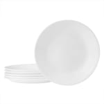 Plato de pan y mantequilla de invierno Corelle, blanco escarcha